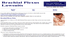 Desktop Screenshot of brachialplexuslawsuits.com